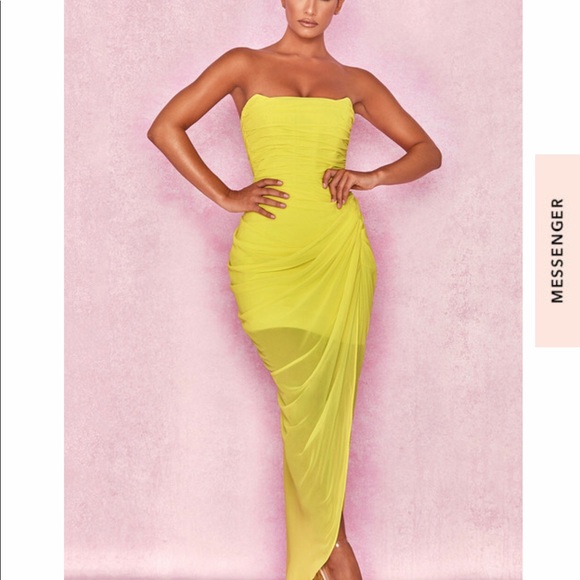 house of cb yellow dress
